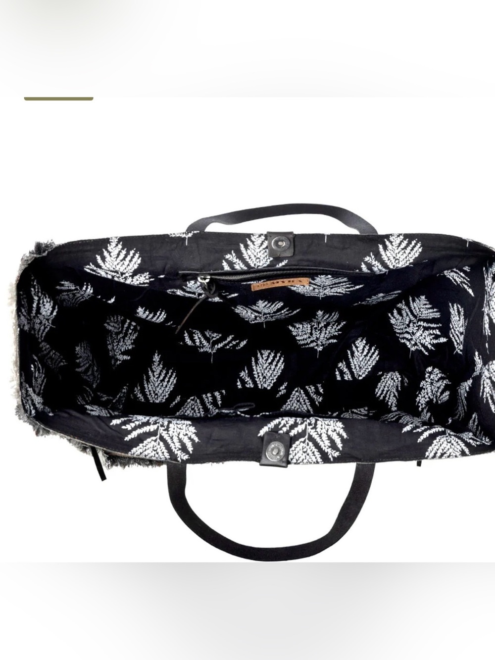 MYRA FRAYED FRONTIER WESTERN DENIM TOTE BAG IN DENIM BLACK WITH FRINGE DETAIL - Picture 4 of 6